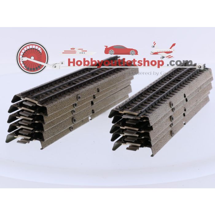 Schaal H0 Märklin 3600 D rechte rails 10 st. M-Rails #9194 - sku: 20260403054627 - Gebraucht - Guter Zustand - Bild 3