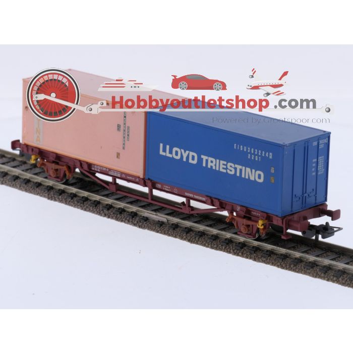 Schaal H0 Piko 58755 en 95653 set van 2 containerwagens van de FS #9206 - sku: 20260408084554 - Angemessener Zustand - Bild 3