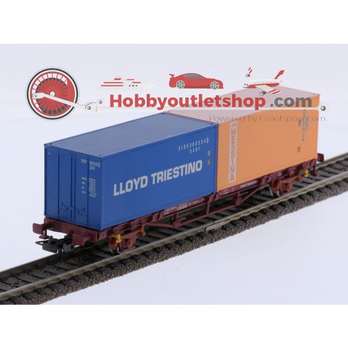 Schaal H0 Piko 58755 en 95653 set van 2 containerwagens van de FS #9206 - sku: 20260408084554 - Angemessener Zustand - Bild 4