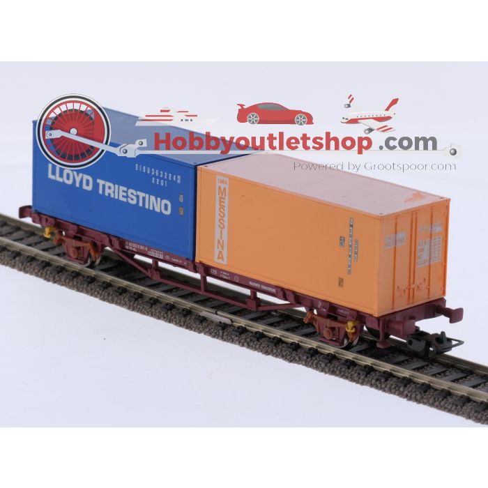 Schaal H0 Piko 58755 en 95653 set van 2 containerwagens van de FS #9206 - sku: 20260408084554 - Angemessener Zustand - Bild 5