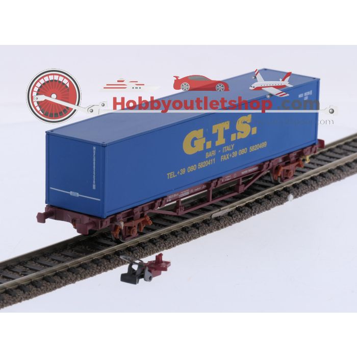 Schaal H0 Piko 58755 en 95653 set van 2 containerwagens van de FS #9206 - sku: 20260408084554 - Angemessener Zustand - Bild 8