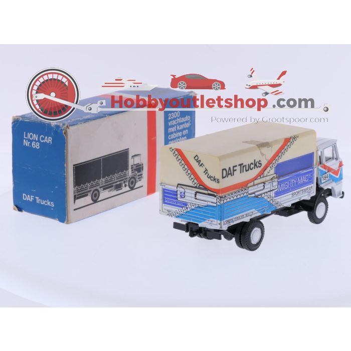 Schaal 1:50 Lion Car No. 68 DAF vrachtauto met kantel-cabine en gesloten laadbak Mighty mac sportswear #9218 - sku: 20260409034050 - Gebruikt - Goede staat - Afbeelding 5