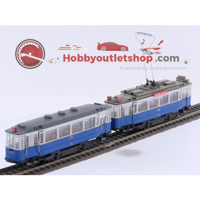 Schaal H0 Atlas 7519016 tram 465 gemotoriseerde stuurwagen met bijwagen 921 van de GVB #9227 - sku: 20260414090453 - Gebraucht - Sehr guter Zustand - Bild 3