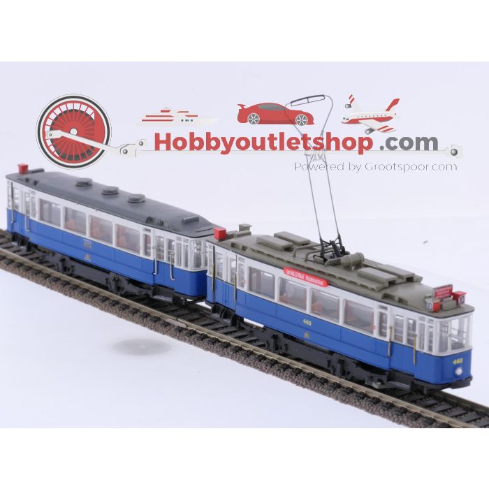 Schaal H0 Atlas 7519016 tram 465 gemotoriseerde stuurwagen met bijwagen 921 van de GVB #9227 - sku: 20260414090453 - Gebraucht - Sehr guter Zustand - Bild 4