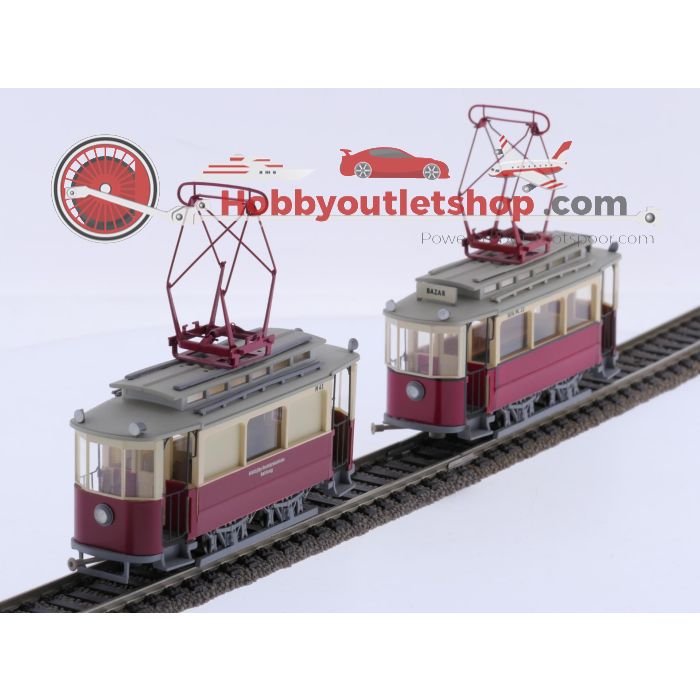Schaal H0 Leopold Halling 1001022 en 1001023 Salzbuger triebwagen en Salzburger Arbeidswagen rot #9231 - sku: 20260414024406 - Used - Very good condition - Photo 2