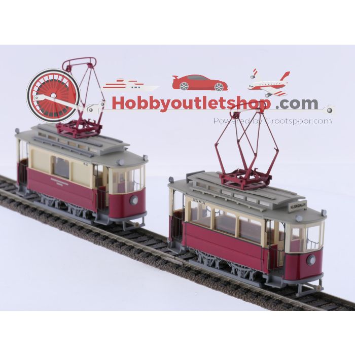 Schaal H0 Leopold Halling 1001022 en 1001023 Salzbuger triebwagen en Salzburger Arbeidswagen rot #9231 - sku: 20260414024406 - Used - Very good condition - Photo 3