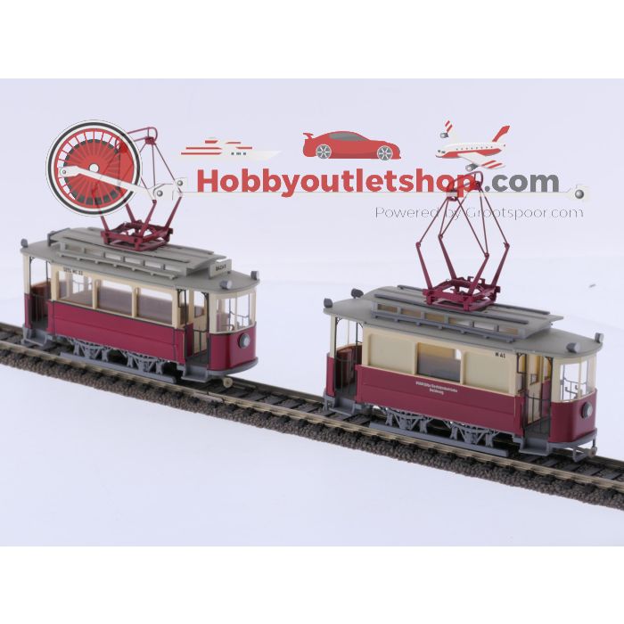 Schaal H0 Leopold Halling 1001022 en 1001023 Salzbuger triebwagen en Salzburger Arbeidswagen rot #9231 - sku: 20260414024406 - Used - Very good condition - Photo 4