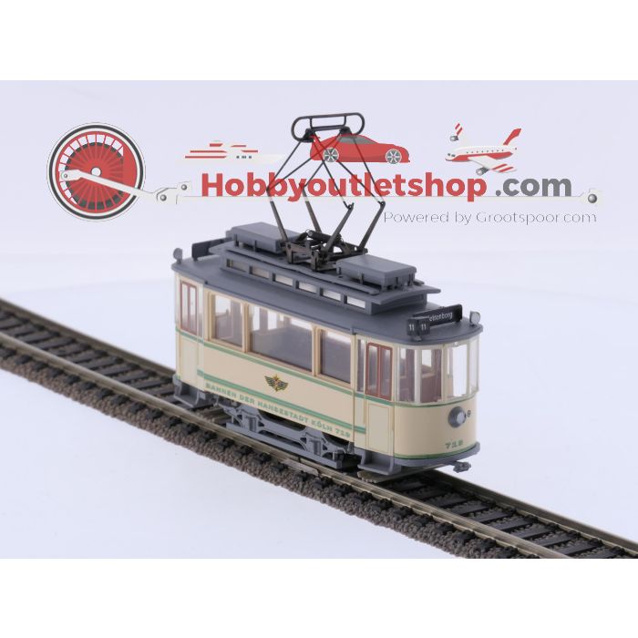 Schaal H0 Tram-Souvenirs Zwieachszug Köln (Oldtimer II) Tw 719 + Bw 115 Köln #9232 - sku: 20260414040211 - Gebraucht - Sehr guter Zustand - Bild 4