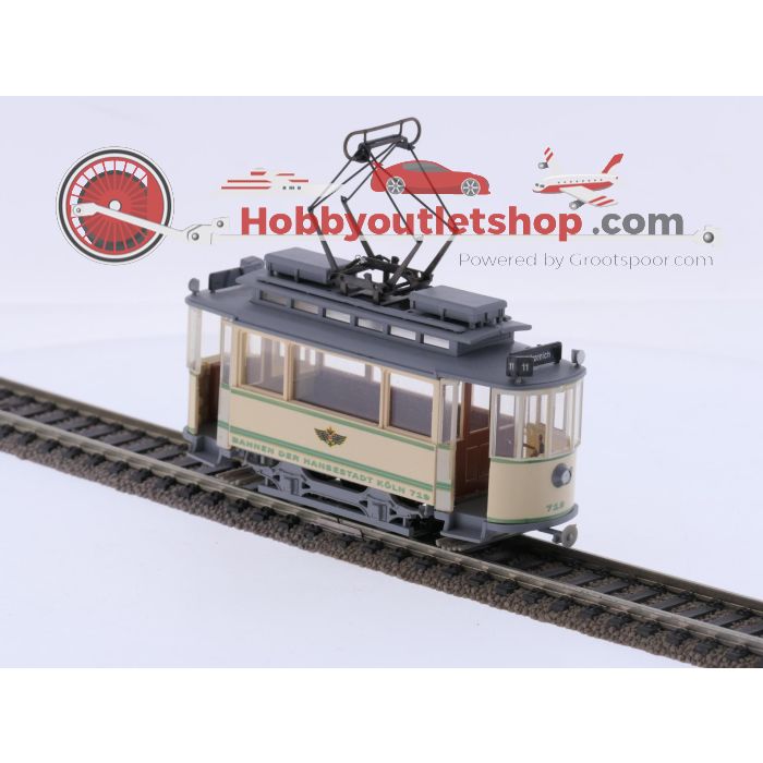 Schaal H0 Tram-Souvenirs Zwieachszug Köln (Oldtimer II) Tw 719 + Bw 115 Köln #9232 - sku: 20260414040211 - Gebraucht - Sehr guter Zustand - Bild 6