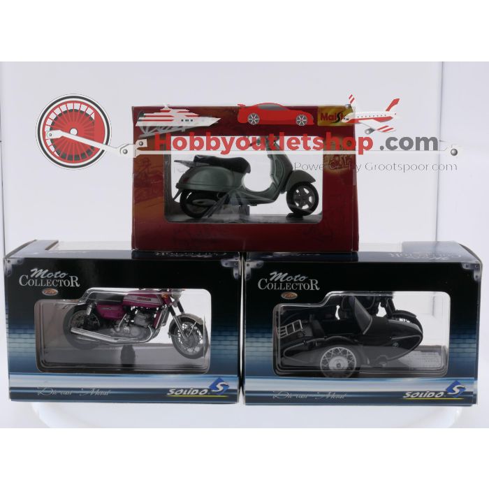 Schaal 1:18 Maisto en Solido 39540, 53454 en 84043 set motoren en een scooter #9289 - sku: 20260505105434 - Used - Good condition - Photo 2