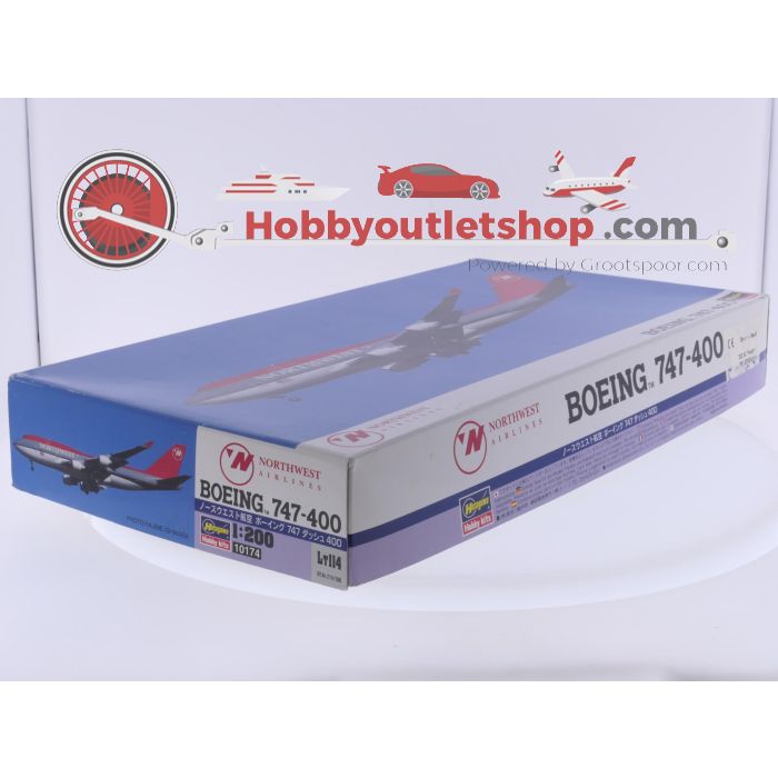 Schaal 1:200 Hasegawa 10174 Boeing 747-400 Northwest Airlines Reg. N667US/N668US #9332 - sku: 20260508110505 - Nieuw - Afbeelding 6