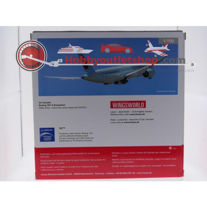 Schaal 1:200 Herpa 557610 Boeing 787-9 Dreamliner Air Canada Reg. C-FNOE #9340 - sku: 20260508020421 - Gebruikt - Zo goed als nieuw - Afbeelding 7