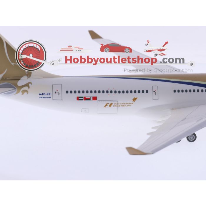 Schaal 1:200 Herpa 551069 Airbus A330-200 'F1 2005' Gulf Air Reg. A40-KE #9341 - sku: 20260508024350 - Gebruikt - Zeer goede staat - Afbeelding 5