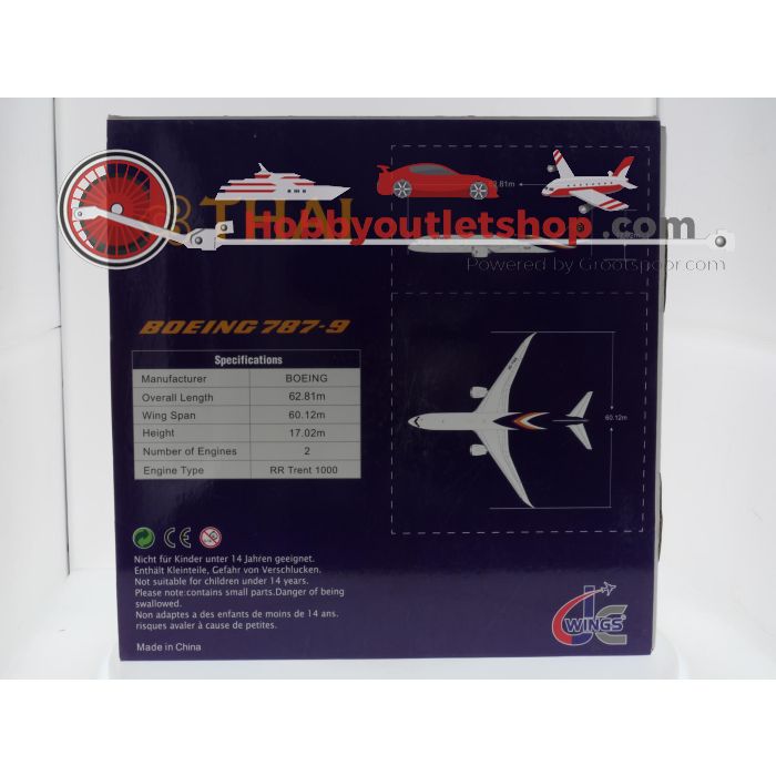 Schaal 1:200 JC Wings LH2113 Boeing 787-9 Reg. HS-TWA #9342 - sku: 20260508034703 - Gebruikt - Zo goed als nieuw - Afbeelding 12