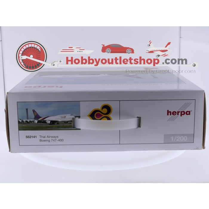 Schaal 1:200 Herpa 552141 Boeing 747-400 Thai Airways Reg. HS-TGO #9347 - sku: 20260512105501 - Gebruikt - Zo goed als nieuw - Afbeelding 9