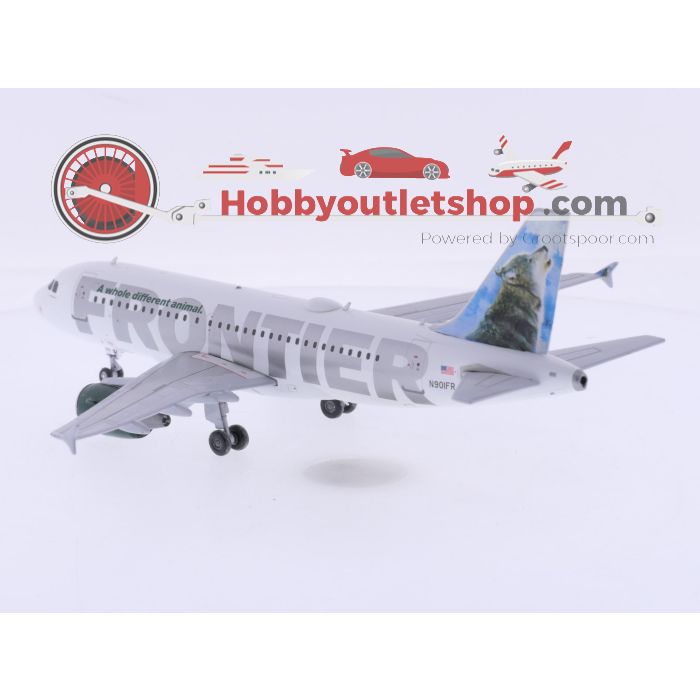 Schaal 1:200 Gemini Jets G2FFT054 Airbus A319-112 Frontier Airlines 'Howling Wolf' Reg. N90IFR #9350 - sku: 20260512020253 - Gebruikt - Zo goed als nieuw - Afbeelding 2