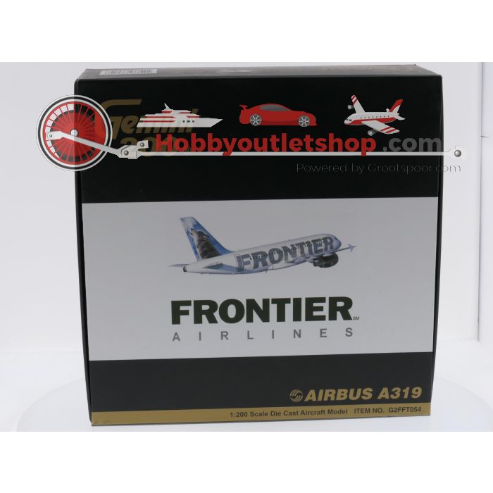 Schaal 1:200 Gemini Jets G2FFT054 Airbus A319-112 Frontier Airlines 'Howling Wolf' Reg. N90IFR #9350 - sku: 20260512020253 - Gebruikt - Zo goed als nieuw - Afbeelding 7