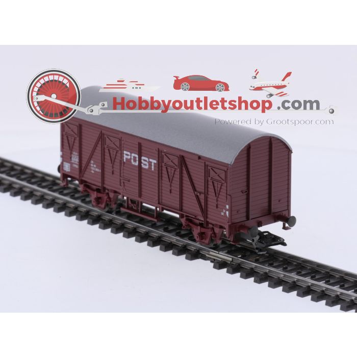 Schaal H0 Märklin 46271 wagenset 'PTT Post' 2 gesloten goederen postwagens van de NS. Met gelijstroomassen #9418 - sku: 20260604112605 - Gebruikt - Zeer goede staat - Afbeelding 3
