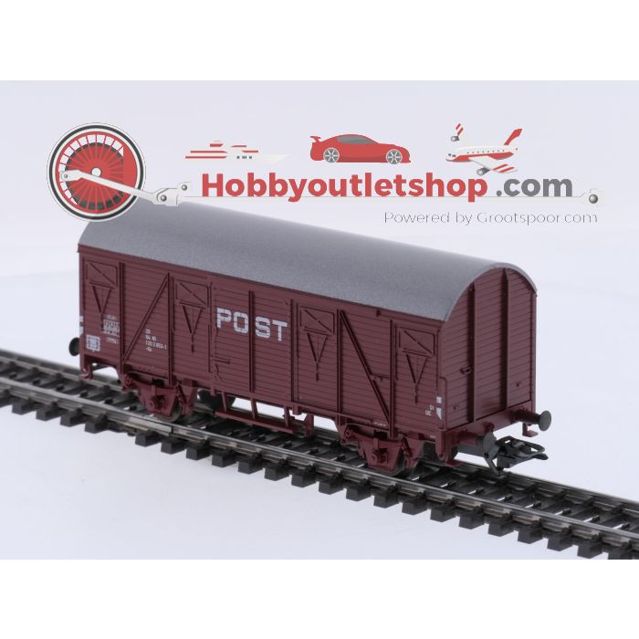 Schaal H0 Märklin 46271 wagenset 'PTT Post' 2 gesloten goederen postwagens van de NS. Met gelijstroomassen #9418 - sku: 20260604112605 - Gebruikt - Zeer goede staat - Afbeelding 5