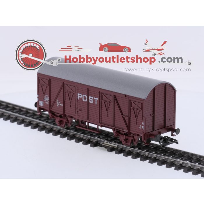 Schaal H0 Märklin 46271 wagenset 'PTT Post' 2 gesloten goederen postwagens van de NS. Met gelijstroomassen #9418 - sku: 20260604112605 - Gebruikt - Zeer goede staat - Afbeelding 7