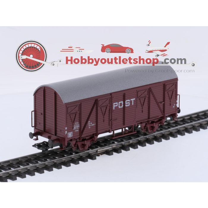 Schaal H0 Märklin 46271 wagenset 'PTT Post' 2 gesloten goederen postwagens van de NS. Met gelijstroomassen #9418 - sku: 20260604112605 - Gebruikt - Zeer goede staat - Afbeelding 8