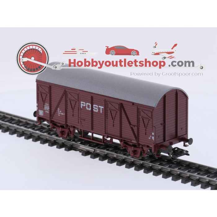 Schaal H0 Märklin 46271 wagenset 'PTT Post' 2 gesloten goederen postwagens van de NS. Met gelijstroomassen #9418 - sku: 20260604112605 - Gebruikt - Zeer goede staat - Afbeelding 9
