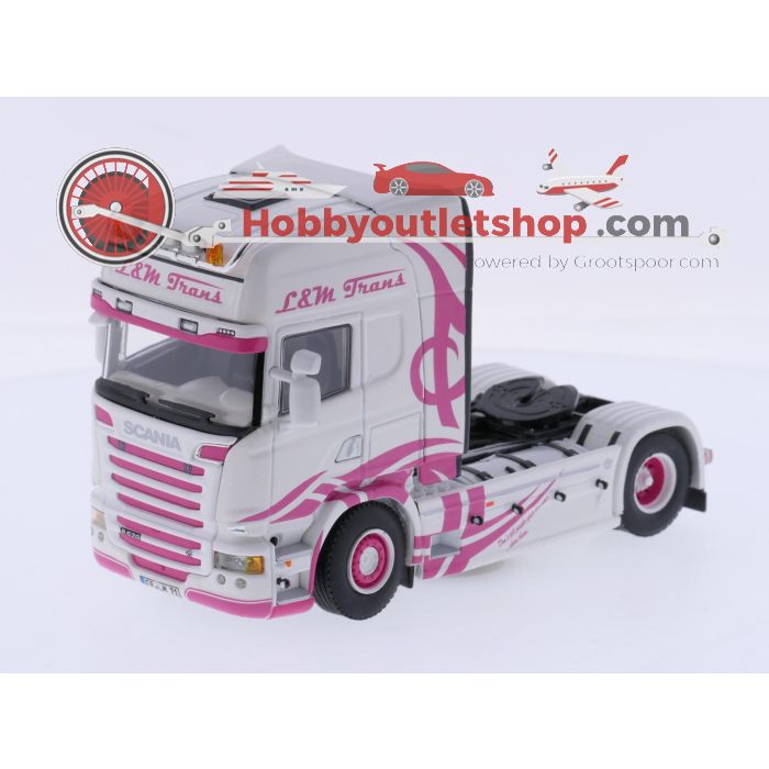 Schaal 1:50 WSI Models 01-2309 Scania Stremline Topline 4x2 'L&M Trans' + containertrailer - 3 axle / 40 ft. container 'Hyundai' #9624 - sku: 20260708095835 - Gebruikt - Zeer goede staat - Afbeelding 9