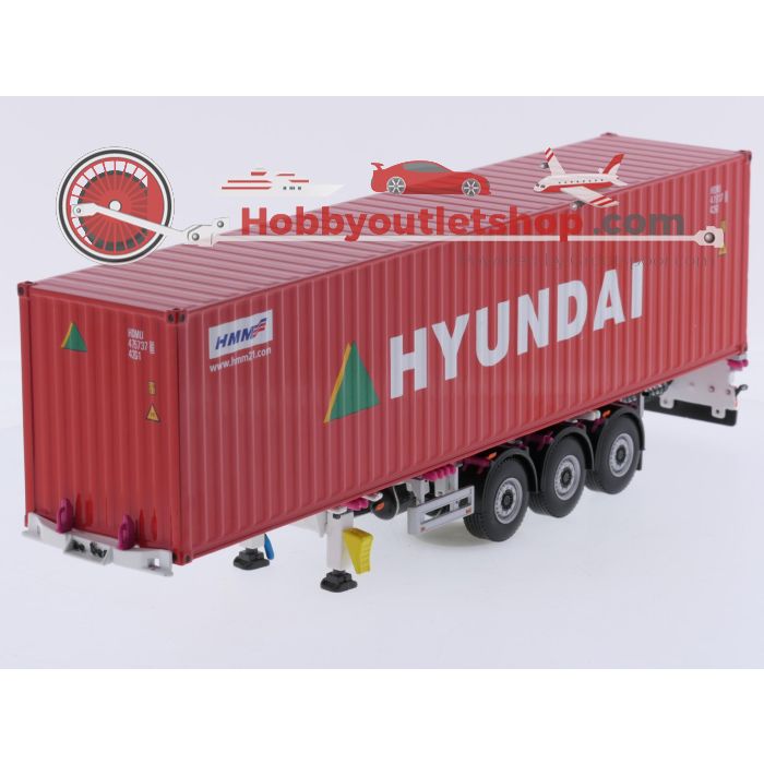 Schaal 1:50 WSI Models 01-2309 Scania Stremline Topline 4x2 'L&M Trans' + containertrailer - 3 axle / 40 ft. container 'Hyundai' #9624 - sku: 20260708095835 - Gebruikt - Zeer goede staat - Afbeelding 7