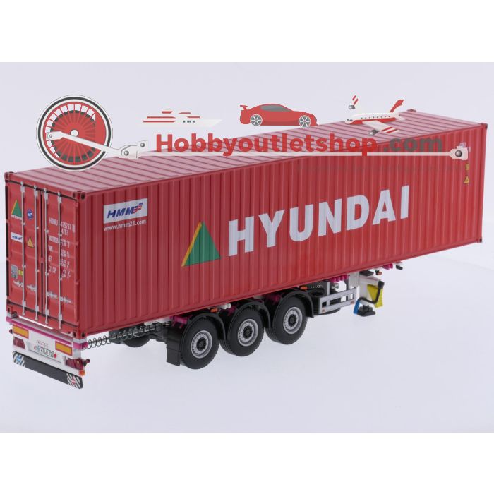 Schaal 1:50 WSI Models 01-2309 Scania Stremline Topline 4x2 'L&M Trans' + containertrailer - 3 axle / 40 ft. container 'Hyundai' #9624 - sku: 20260708095835 - Gebruikt - Zeer goede staat - Afbeelding 8
