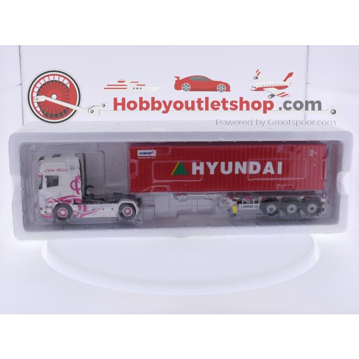 Schaal 1:50 WSI Models 01-2309 Scania Stremline Topline 4x2 'L&M Trans' + containertrailer - 3 axle / 40 ft. container 'Hyundai' #9624 - sku: 20260708095835 - Gebruikt - Zeer goede staat - Afbeelding 14