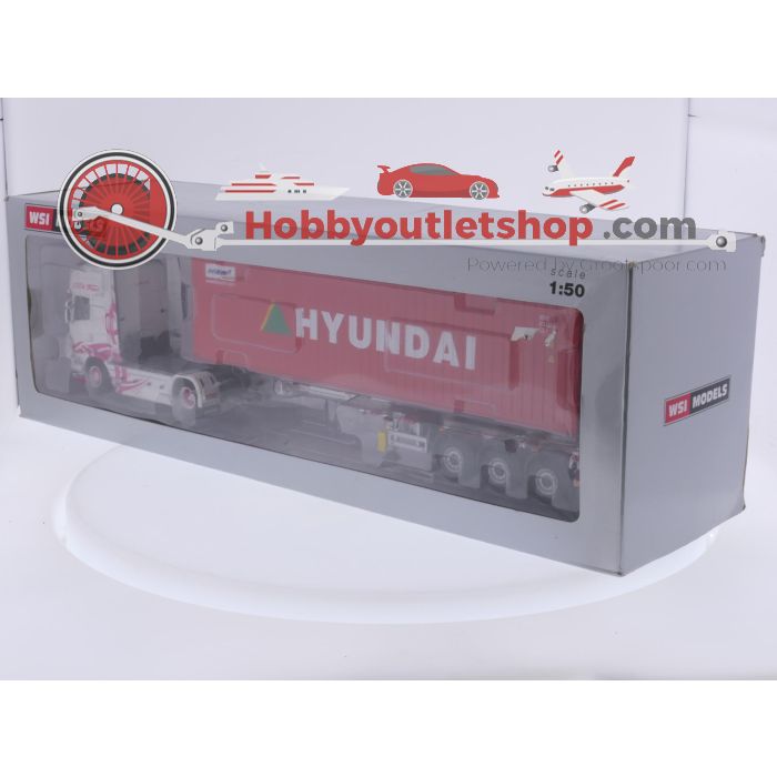 Schaal 1:50 WSI Models 01-2309 Scania Stremline Topline 4x2 'L&M Trans' + containertrailer - 3 axle / 40 ft. container 'Hyundai' #9624 - sku: 20260708095835 - Gebruikt - Zeer goede staat - Afbeelding 15