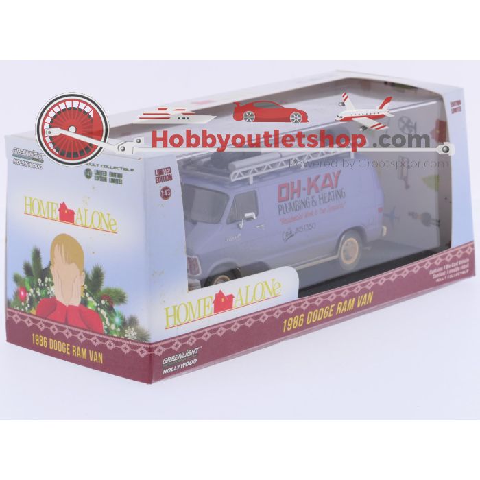 Schaal 1:43 Greenlight 86560 1986 Dodge Ram Van Oh-Kay plumbing & Heating 'Home alone' #9625 - sku: 20260708102238 - Nieuw - Afbeelding 6