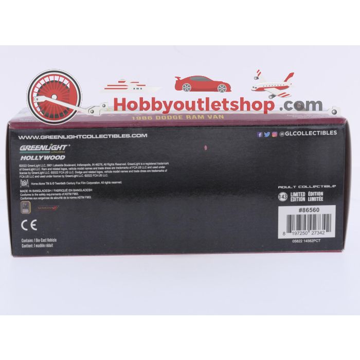 Schaal 1:43 Greenlight 86560 1986 Dodge Ram Van Oh-Kay plumbing & Heating 'Home alone' #9625 - sku: 20260708102238 - Nieuw - Afbeelding 9