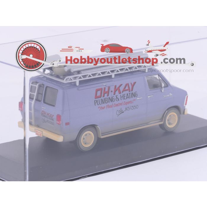 Schaal 1:43 Greenlight 86560 1986 Dodge Ram Van Oh-Kay plumbing & Heating 'Home alone' #9625 - sku: 20260708102238 - Nieuw - Afbeelding 3