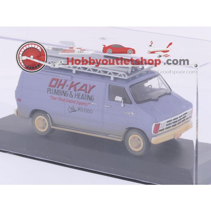 Schaal 1:43 Greenlight 86560 1986 Dodge Ram Van Oh-Kay plumbing & Heating 'Home alone' #9625 - sku: 20260708102238 - Nieuw - Afbeelding 4