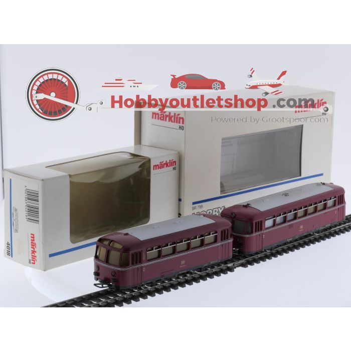 Schaal H0 Märklin 3016 en 4018 diesel treinstel BE 795 met bijwagen VT995 van de DB #9690 - sku: 20260716031244 - Gebraucht - Sehr guter Zustand - Bild 3