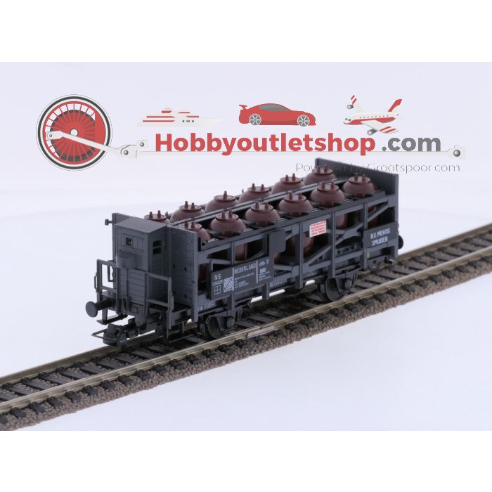Schaal H0 Piko 5/6454/0909, 5/6454/0919 en 6454/0929 set van 3 zuurflessenwagons 'Staatsmijnen' van de NS #9696 - sku: 20260717043759 - Gebruikt - Goede staat - Afbeelding 3