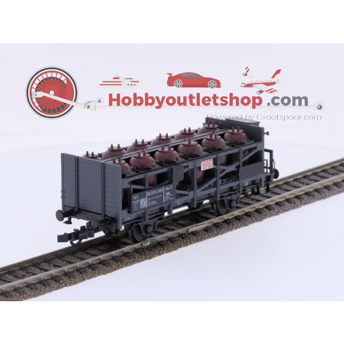 Schaal H0 Piko 5/6454/0909, 5/6454/0919 en 6454/0929 set van 3 zuurflessenwagons 'Staatsmijnen' van de NS #9696 - sku: 20260717043759 - Gebruikt - Goede staat - Afbeelding 4