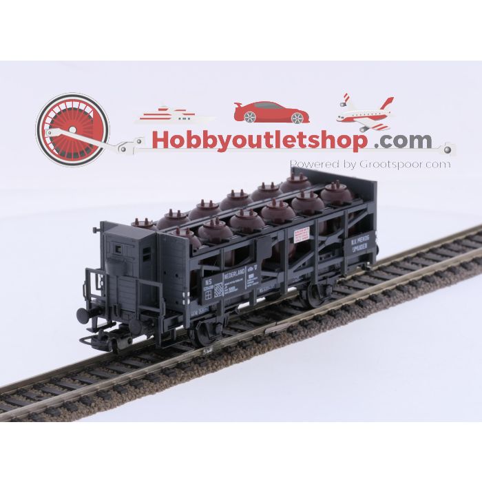 Schaal H0 Piko 5/6454/0909, 5/6454/0919 en 6454/0929 set van 3 zuurflessenwagons 'Staatsmijnen' van de NS #9696 - sku: 20260717043759 - Gebruikt - Goede staat - Afbeelding 5