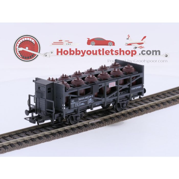 Schaal H0 Piko 5/6454/0909, 5/6454/0919 en 6454/0929 set van 3 zuurflessenwagons 'Staatsmijnen' van de NS #9696 - sku: 20260717043759 - Gebruikt - Goede staat - Afbeelding 7
