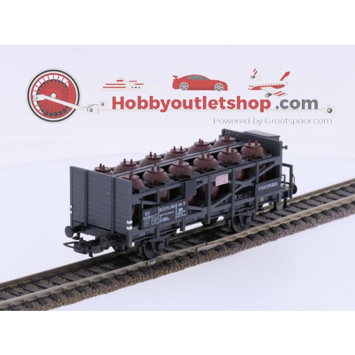 Schaal H0 Piko 5/6454/0909, 5/6454/0919 en 6454/0929 set van 3 zuurflessenwagons 'Staatsmijnen' van de NS #9696 - sku: 20260717043759 - Gebruikt - Goede staat - Afbeelding 8