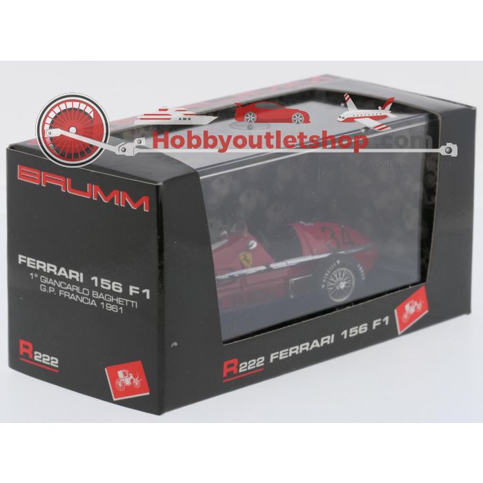Schaal 1:43 Brumm NEW OLD STOCK R222 Ferrari 156 F1 1° Giancarlo Baghetti G.P. Francia 1961 No. 34 #9734 - sku: 20260730034822 - Neu - Bild 2