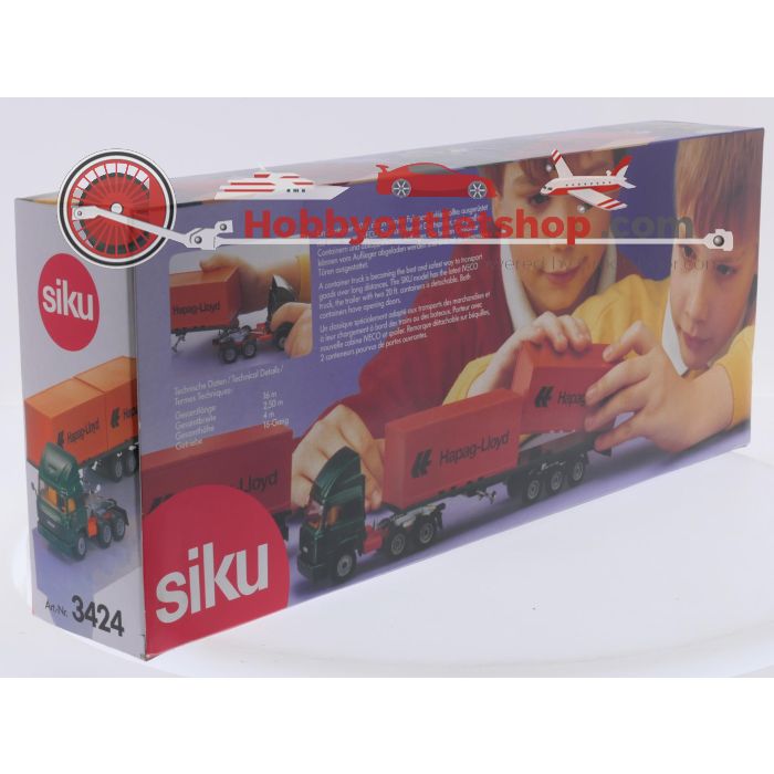 Schaal 1:55 Siku NEW OLD STOCK 3424 containervrachtwagen Circus Krone #9754 - sku: 20260731045651 - Nieuw - Afbeelding 3