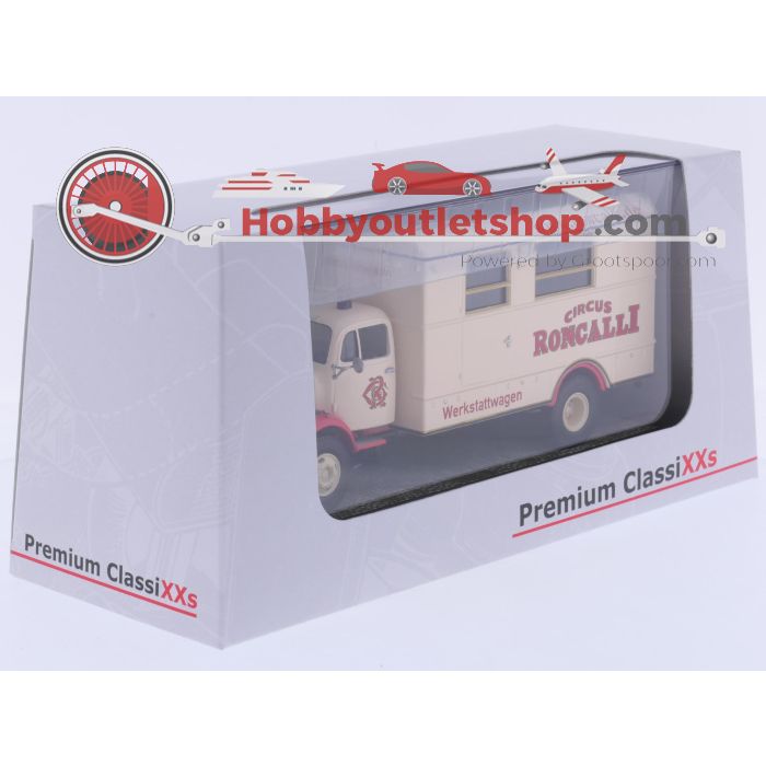 Schaal 1:50 Premium Classixxs NEW OLD STOCK 12400 Mercedes-Benz L3500 "Werkstattwagen Circus Roncalli" #9784 - sku: 20260805045532 - Nieuw - Afbeelding 6