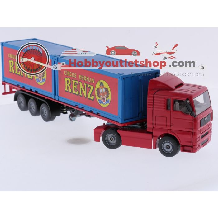 Schaal 1:55 Siku 3424 containertruck MAN "Circus Renz" #9785 - sku: 20260806085037 - Used - Very good condition - Photo 4