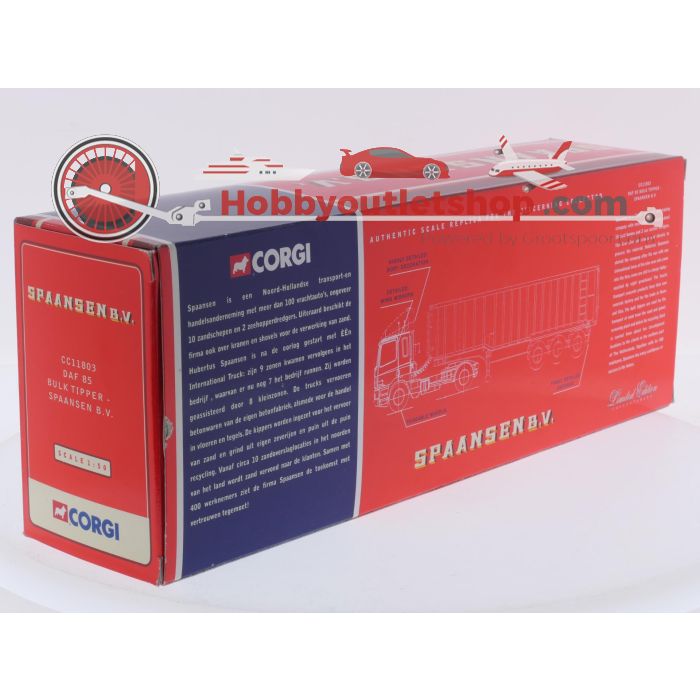 Schaal 1:50 Corgi NEW OLD STOCK CC11803 DAF 85 Bulk Tripper "Spaansen B.V." #9803 - sku: 20260806040405 - Nieuw - Afbeelding 3