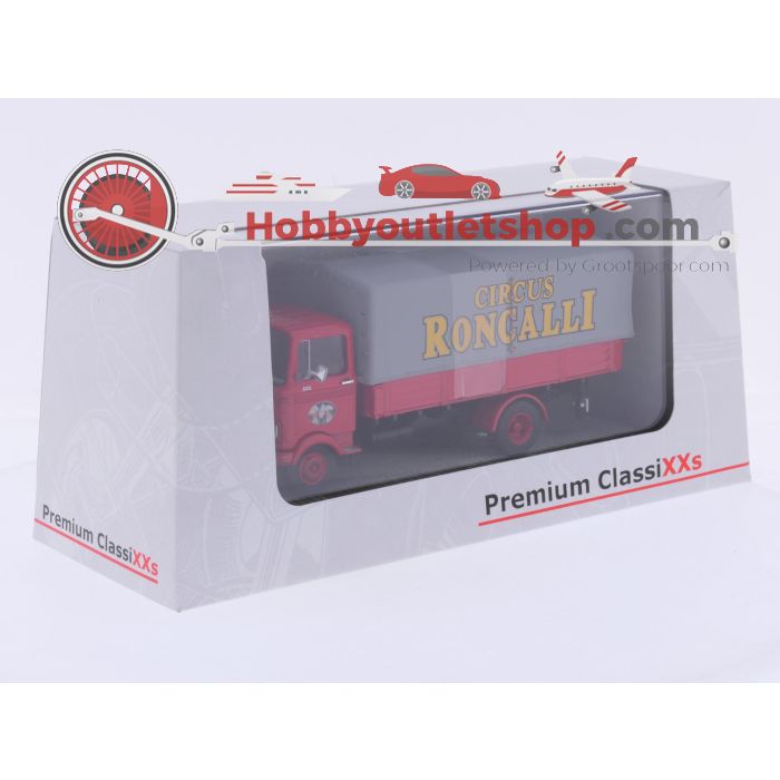 Schaal 1:43 Premium ClassiXXs NEW OLD STOCK 12508 Mercedes-Benz LP608 Pritschenwagen "Roncalli" #9814 - sku: 20260807042054 - Nieuw - Afbeelding 2