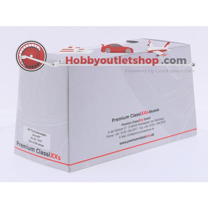 Schaal 1:43 Premium ClassiXXs NEW OLD STOCK 11411 VW T3a Kastenwagen "Roncalli" #9816 - sku: 20260807045535 - Nieuw - Afbeelding 3