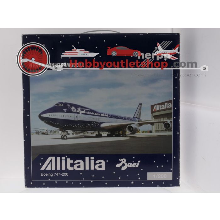 Schaal 1:200 Herpa 550475 Alitalia Boeing 747-200 "Baci" Reg. I-BEMF #9883 - sku: 20260819085839 - Gebruikt - Zeer goede staat - Afbeelding 3