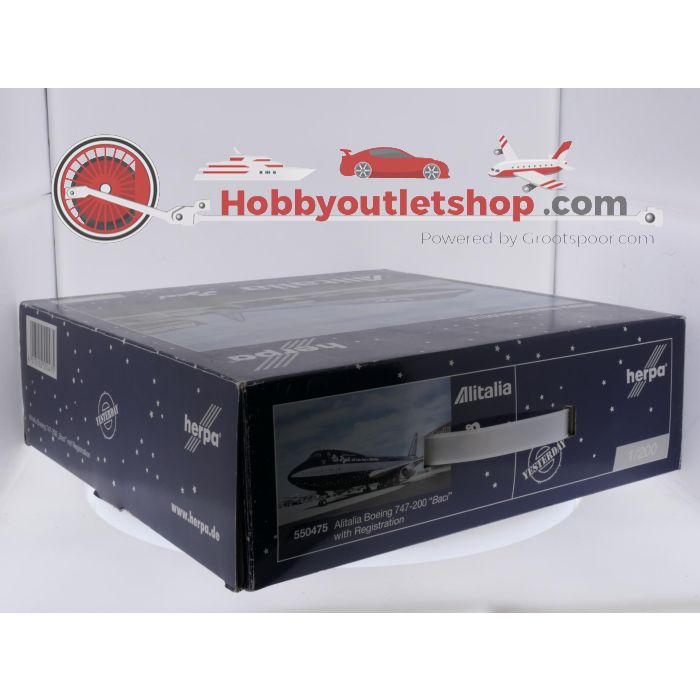 Schaal 1:200 Herpa 550475 Alitalia Boeing 747-200 "Baci" Reg. I-BEMF #9883 - sku: 20260819085839 - Gebruikt - Zeer goede staat - Afbeelding 5
